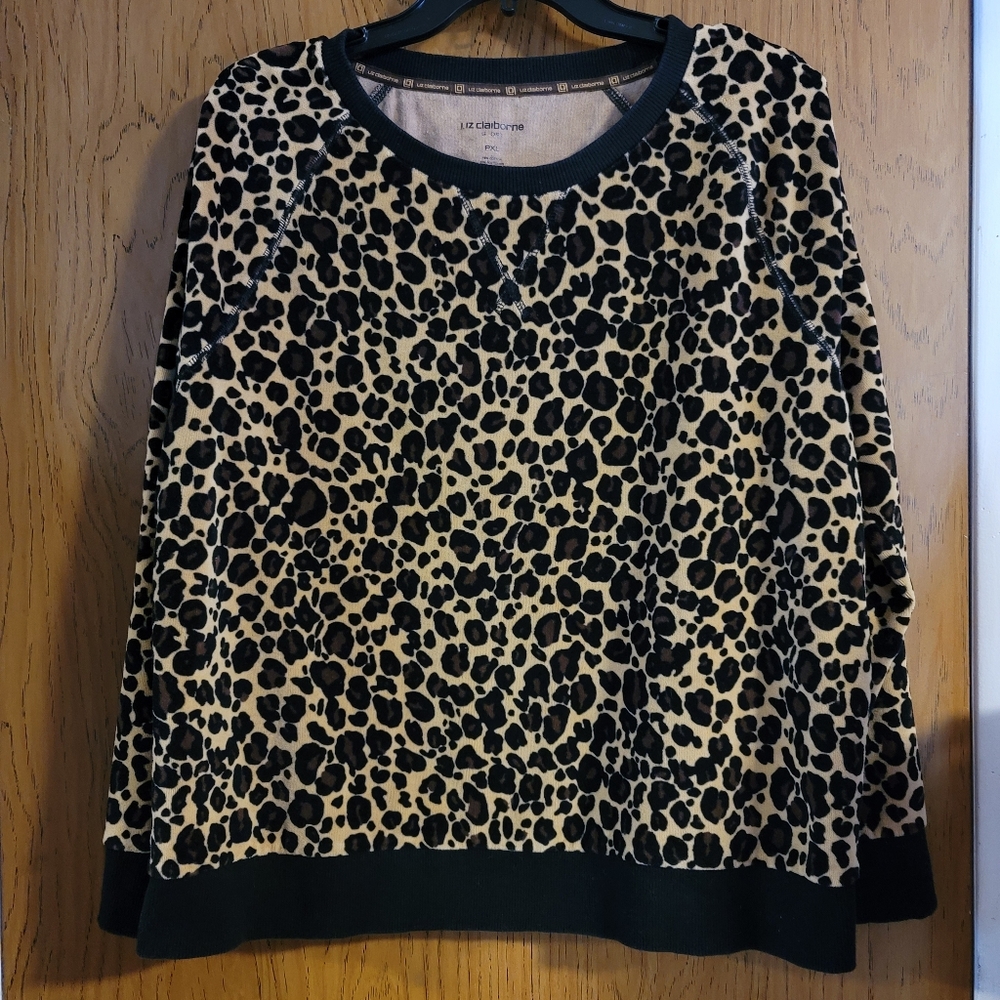 Liz Claiborne Sport PXL velour sweatshirt